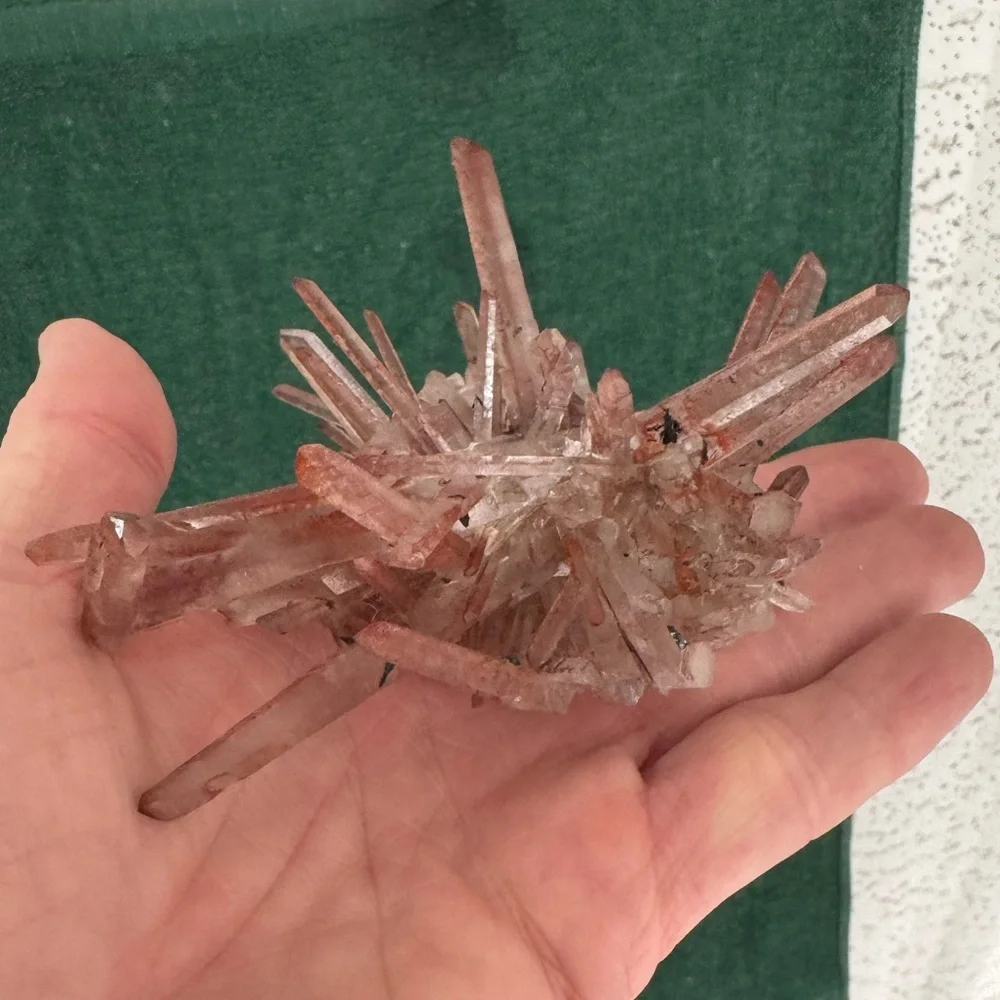 Red Quartz Cluster from Madagascar